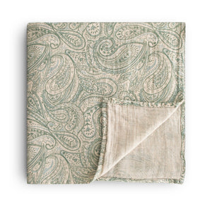 Muslin Swaddle Blanket Organic Cotton (Green Paisley)