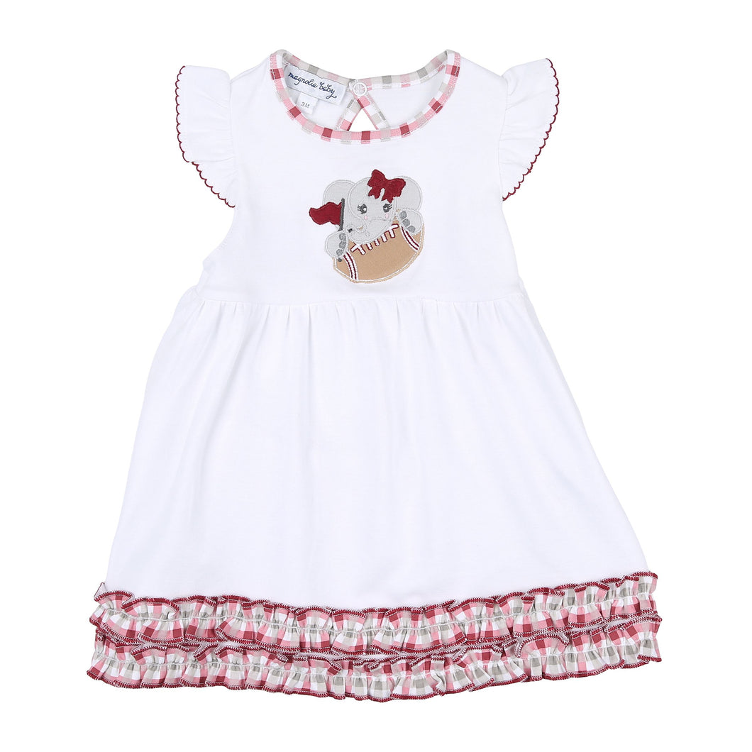 Elephant Football Applique Flutters Dress