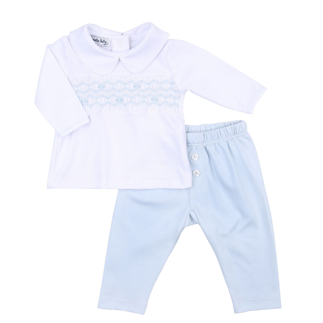 Fiona Phillip Smock Collared LS Pant Set