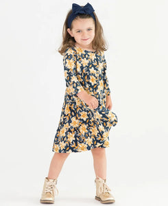 Fields of Gold Long Sleeve Tiered Dress