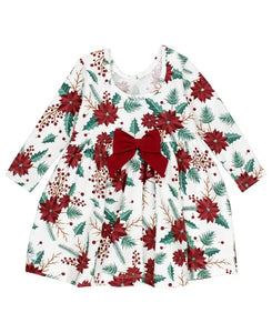 Merry & Bright Knit Long Sleeve Twirl Dress
