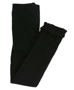 Black Footless Ruffle Tights Size