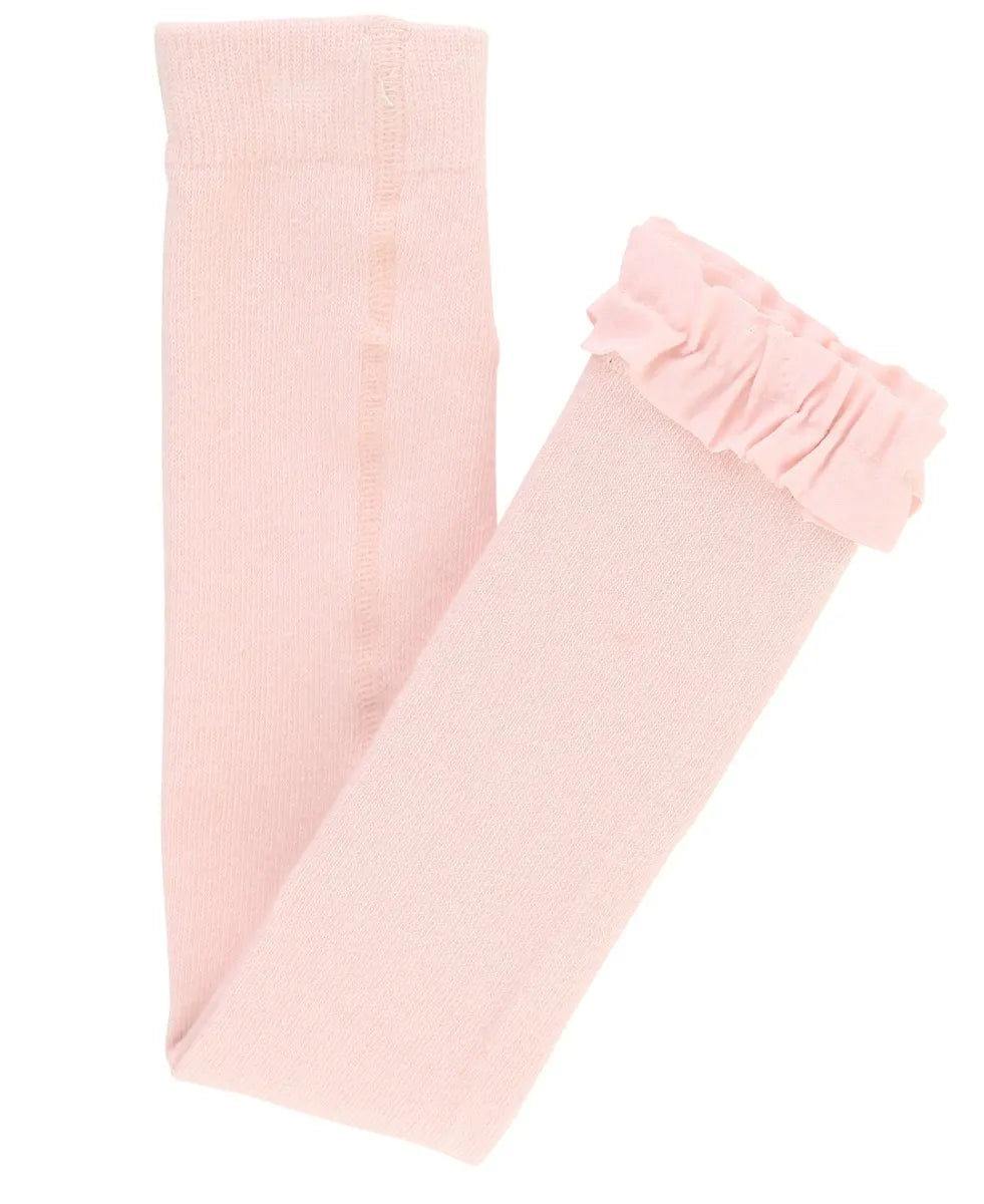 Pink Footless Ruffle Tights Size