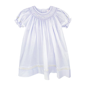 Smocked Daygown with Voile Insert