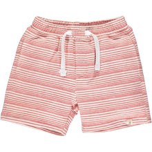 Load image into Gallery viewer, Bluepeter Sweat Shorts Red/Cream Stripe