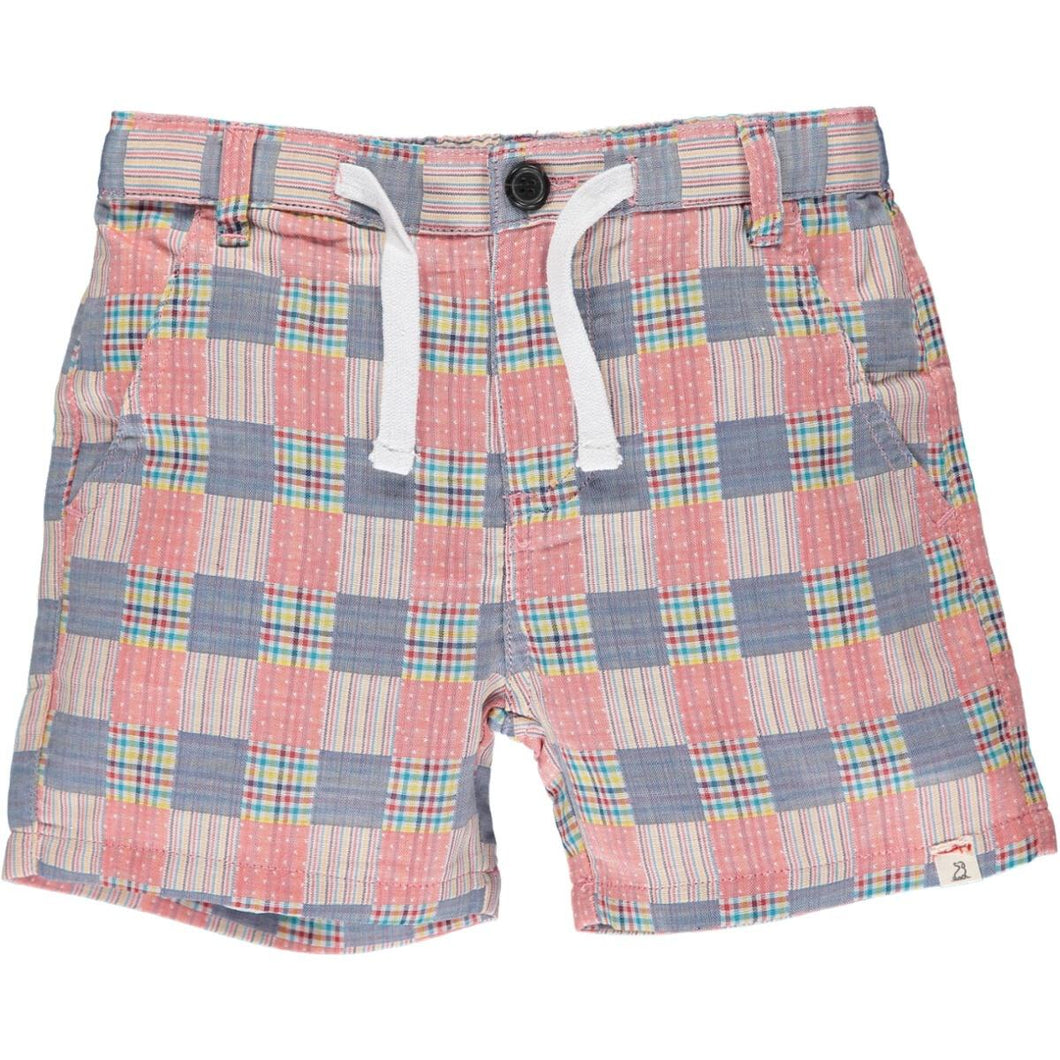 Crew Shorts Textured Coral Patchwork