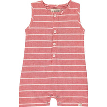 Load image into Gallery viewer, Sandy Playsuit Red/Cream Stripe
