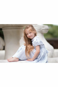 Baby Girl Picque Classic Blue Dress