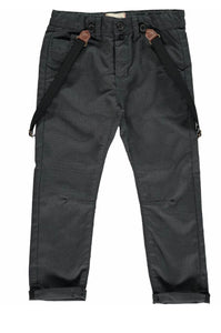 BRADFORD pants with removable suspenders (Black)