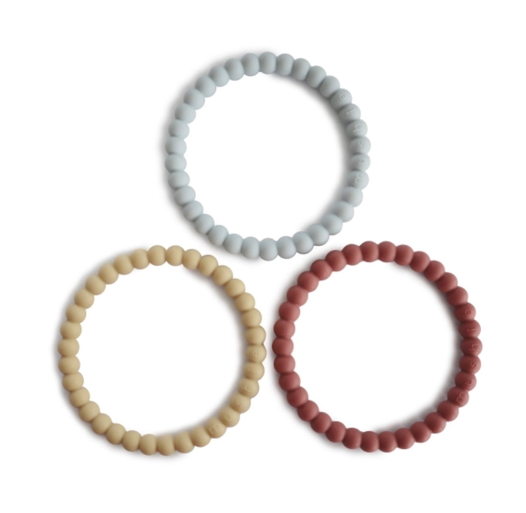 Pearl Teething Bracelet (Mellow/Terracotta/Periwinkle)