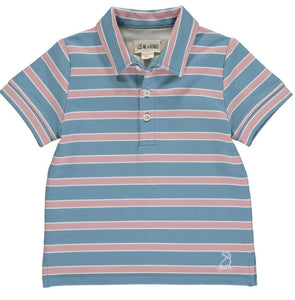Flagstaff Polo Blue/Pink/White Stripe