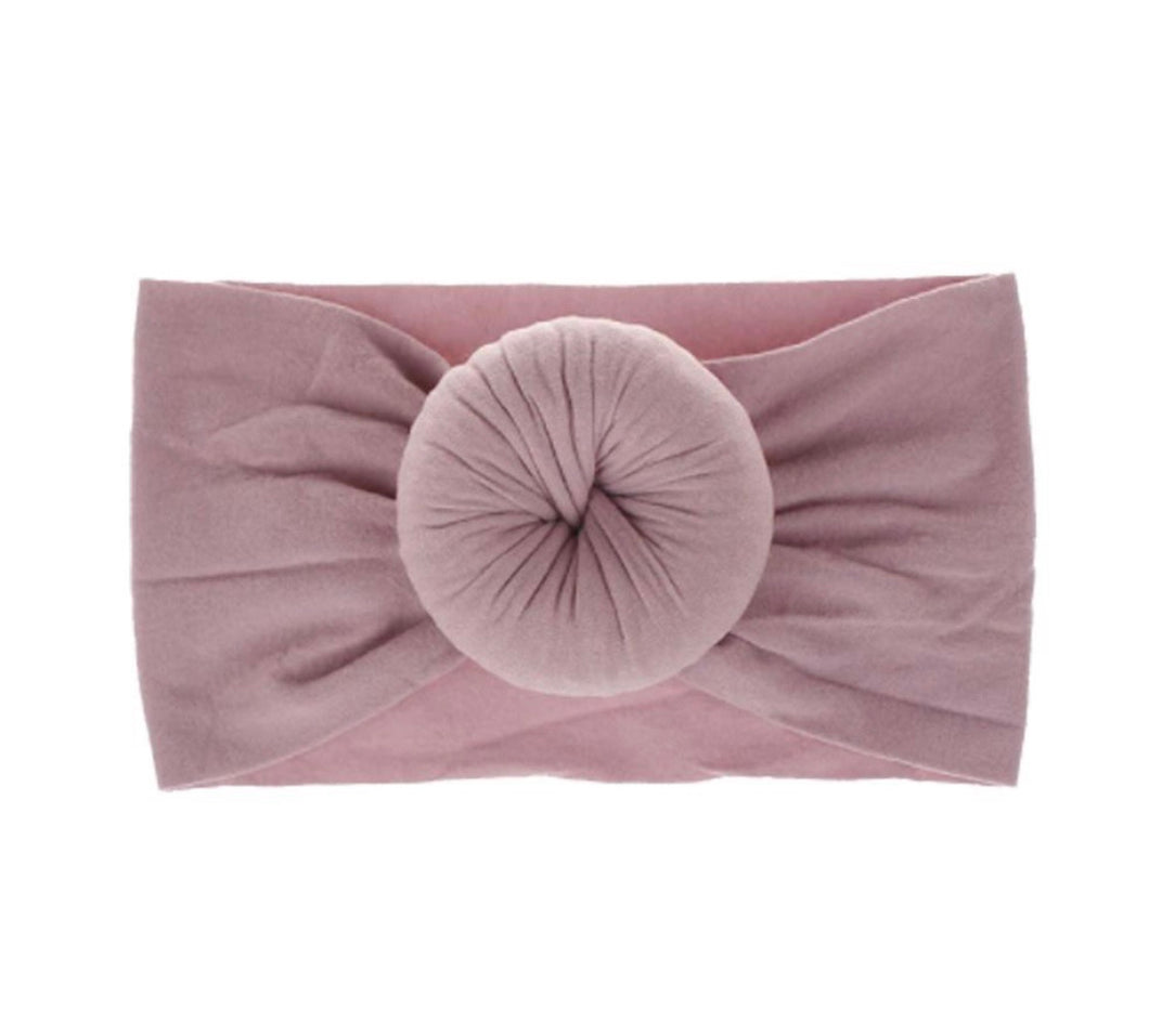 Mauve Bun Headband