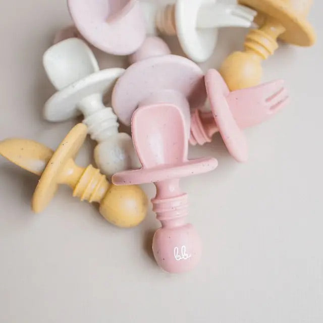 Baby Bar & Co Silicone Baby Utensils Set - Taupe