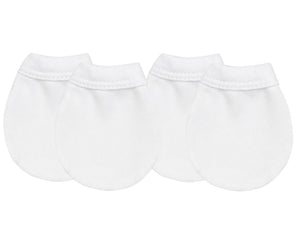 No Scratch Mittens Jersey 2-Pack (White)