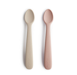 Silicone Feeding Spoons (Blush/Shifting Sand)