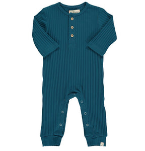 MASON Rib romper - Blue