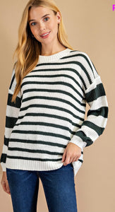 Striped Long Sleeve Sweater Top